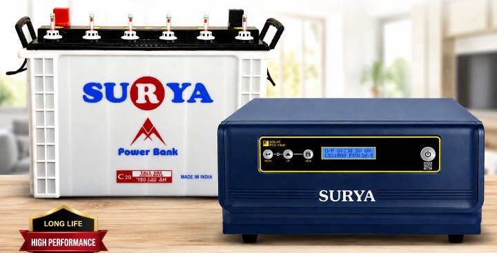 Surya - 150 Ah - 48 month with Exchange , S1050 Inverter